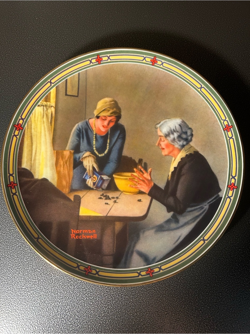 Vintage Norman Rockwell A Family's Full Measure Plate, Knowles Plates